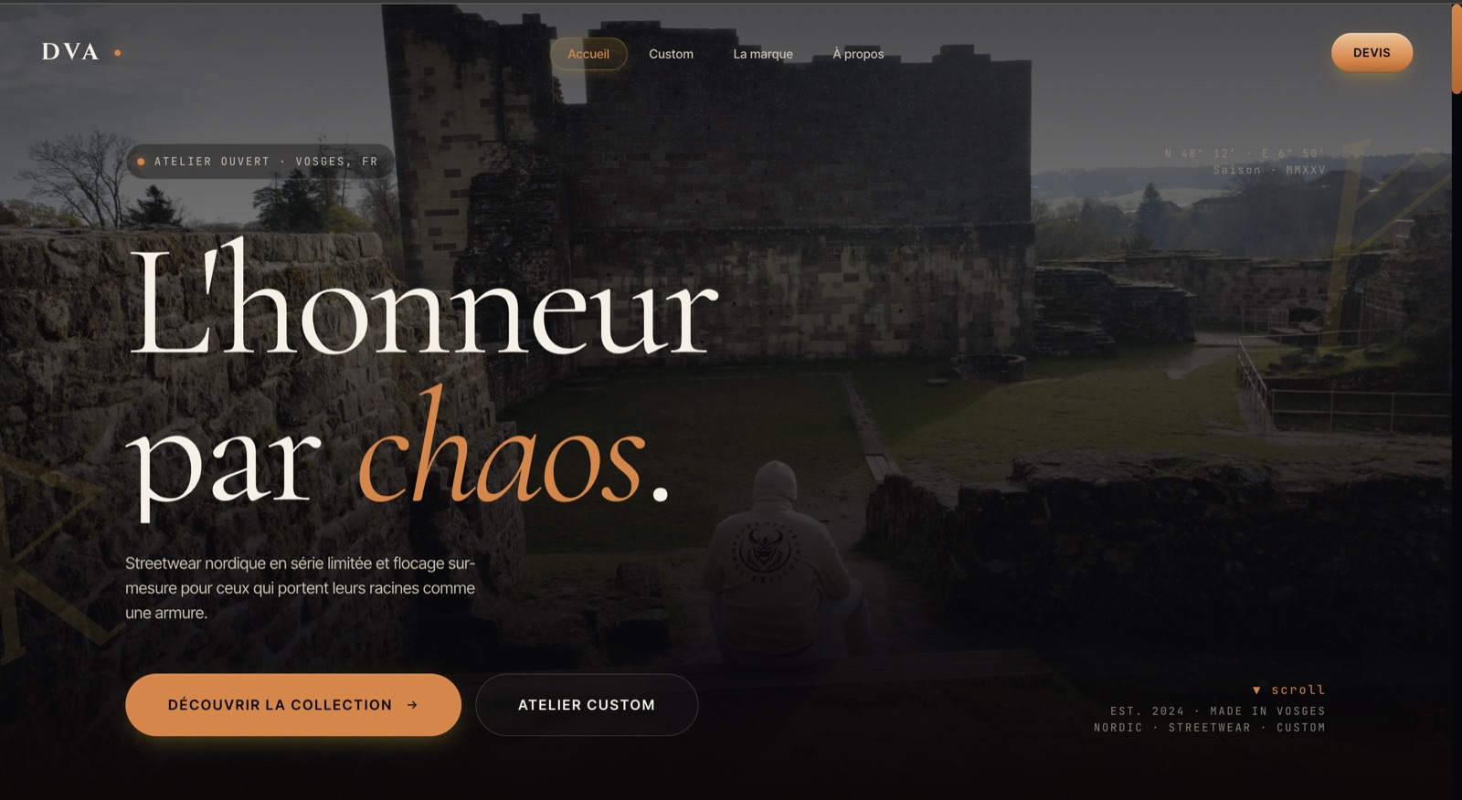DVAcustom — site vitrine